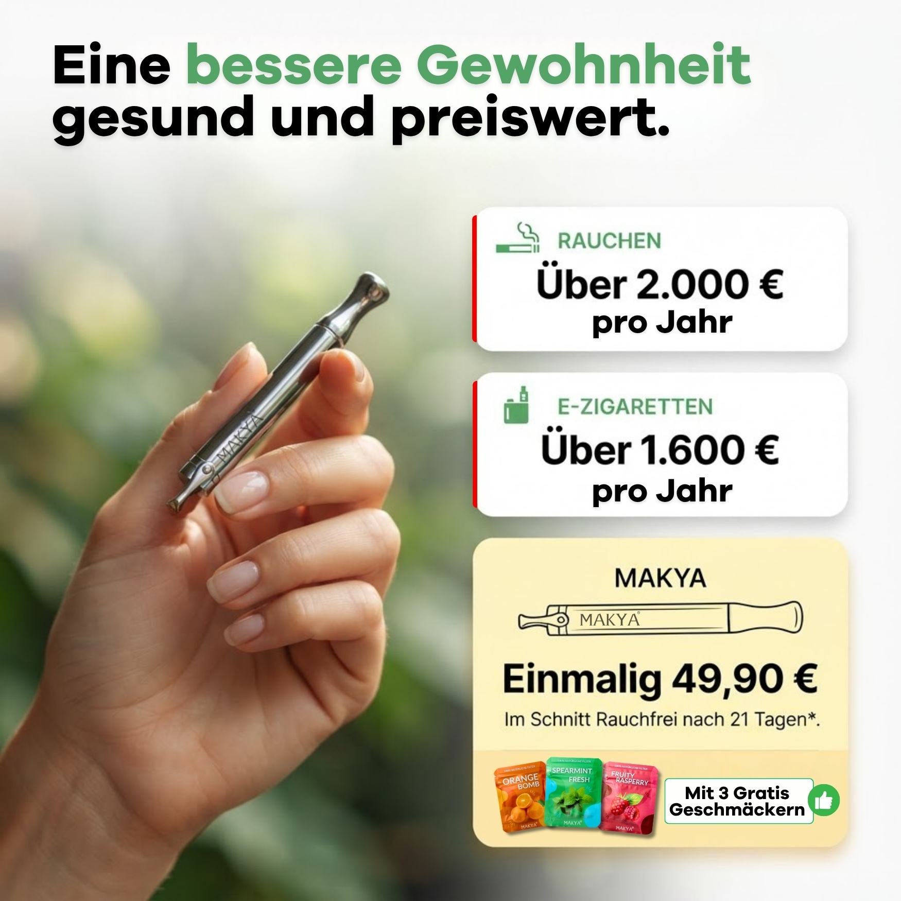 Makya Flow - Leckere Rauchentwöhnung nach deinem Wunsch