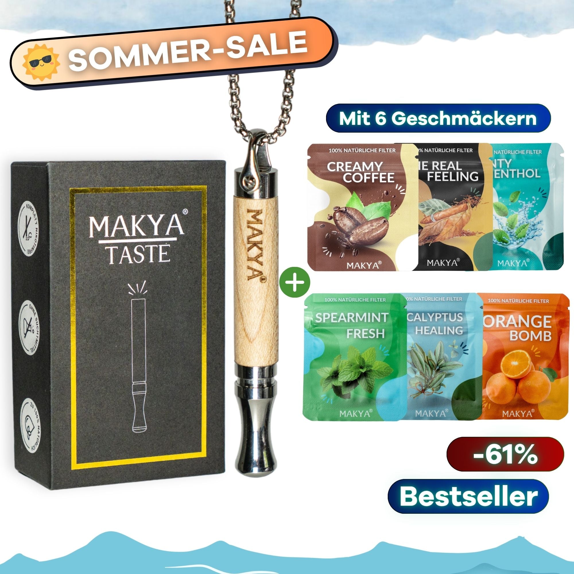 Makya Taste Sommer Set - Natürliche Rauchentwöhnung