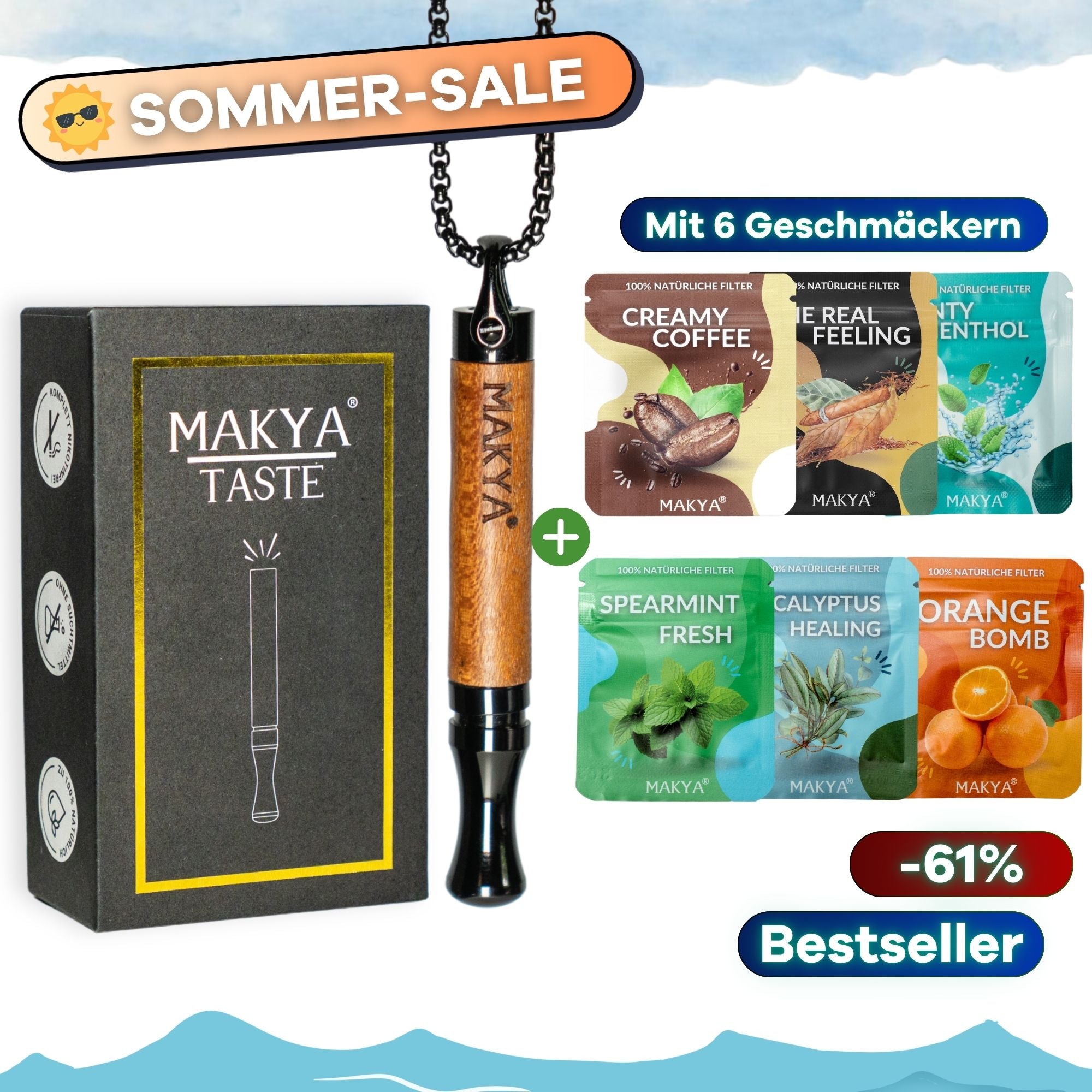 Makya Taste Sommer Set - Natürliche Rauchentwöhnung