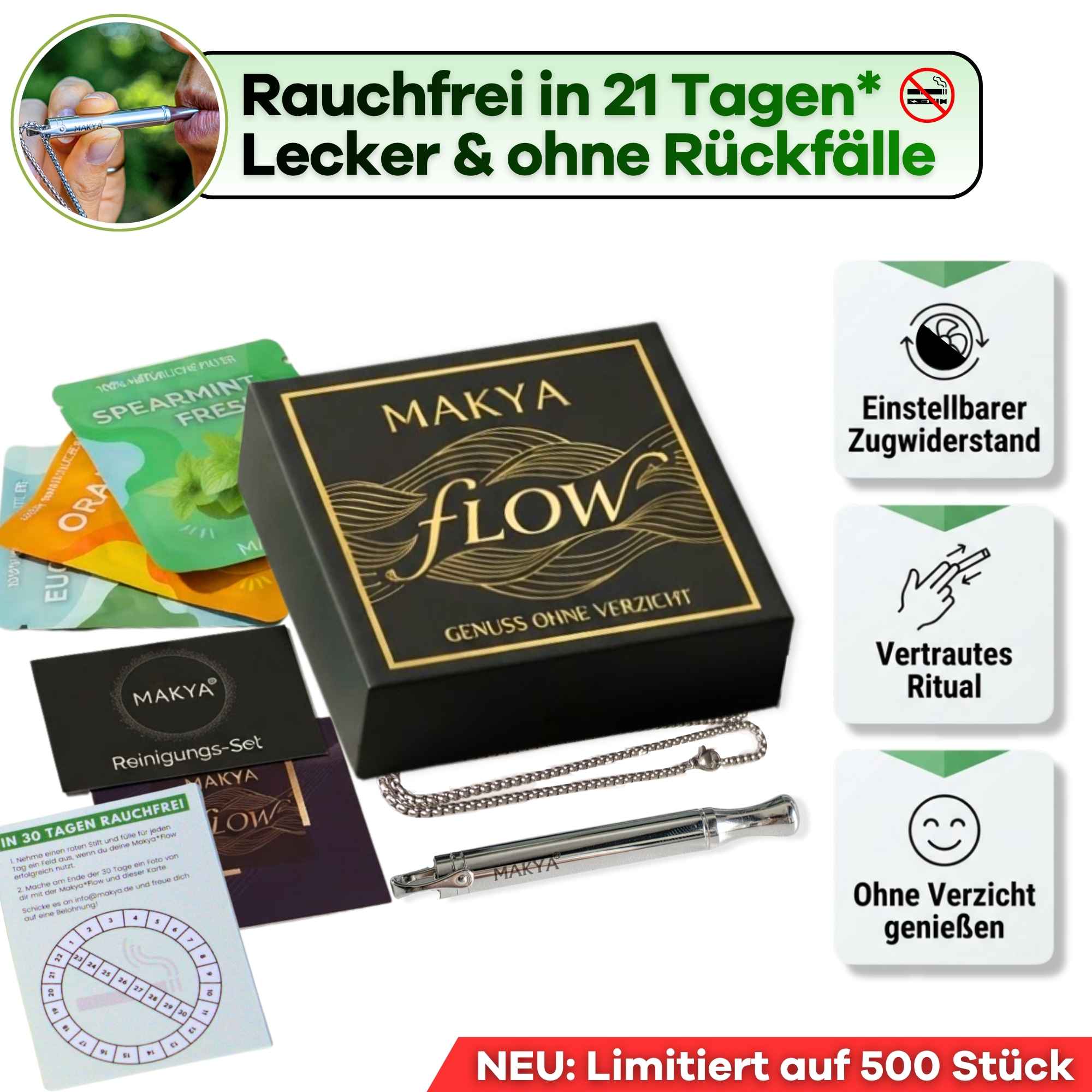 Makya Flow - Leckere Rauchentwöhnung nach deinem Wunsch